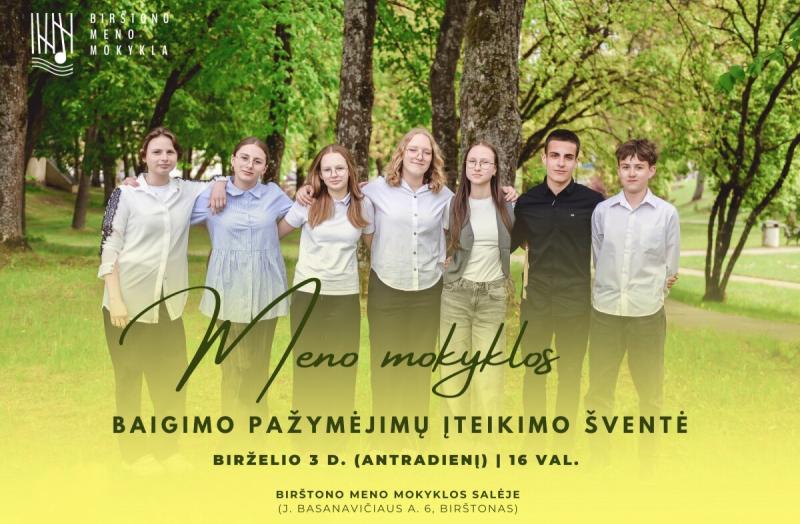 Meno mokyklos baigimo pažymėjimų įteikimo šventė