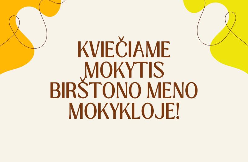 Kviečiame mokytis meno mokykloje!