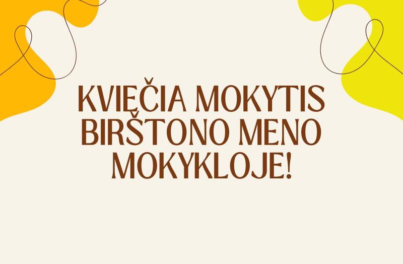 Kviečiame mokytis meno mokykloje!
